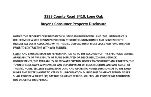 Lone Oak, TX 75453